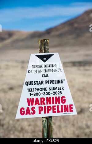 Natural Gas Liquids (ngl) Buried Pipeline Warning Sign - Wyoming Stock 