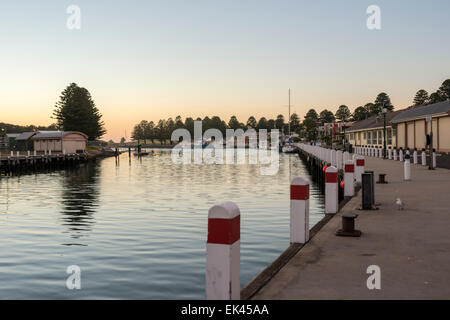 The village of Port Fairy on the Moyne River, Victoria Australia Stock Photo