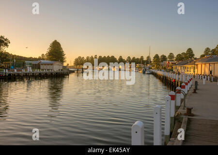 The village of Port Fairy on the Moyne River, Victoria Australia Stock Photo