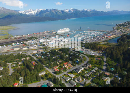 City of Kenai, Alaska. Aerial, summer Stock Photo: 28784604 - Alamy