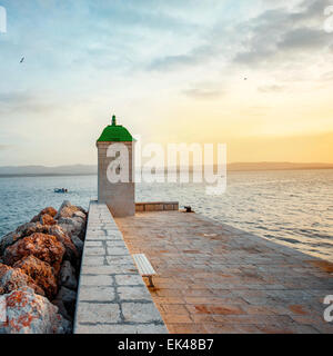 Lighthouse in Bol city, Croatia Stock Photo
