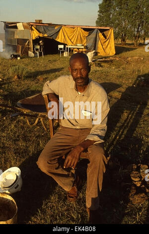 Members Afrikaner Weerstandsbeweging Awb Stand Guard Foto stock