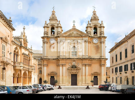 St. Paul's cathedral in Mdina. Malta Stock Photo