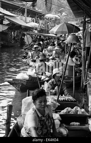 Thailand, Bangkok: 14th march 2007 - the Floating Market - EDITORIAL Stock Photo