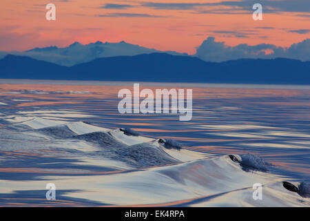 Sunset, Cape Fanshaw, Tongass National Forest, Alaska. Stock Photo