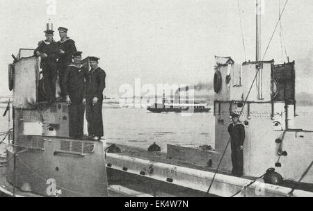 The Conning tower of German Submarines - World War I, circa 1916 Stock Photo