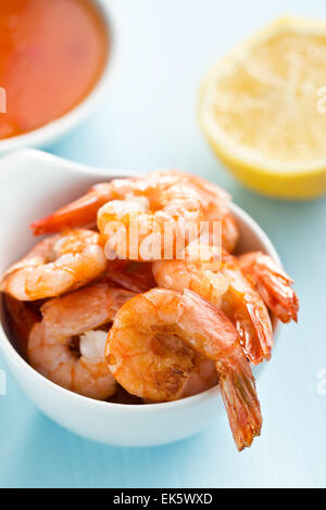 grilled prawns in a bowl Stock Photo