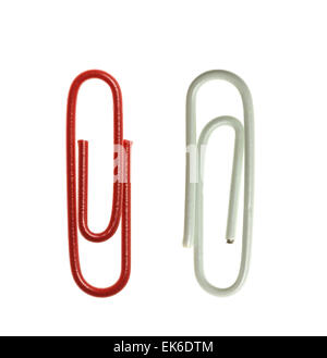 Macro paper clip isolated on white background Stock Photo