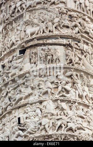 Rome, Italy.  Detail of Trajan's Column. Stock Photo