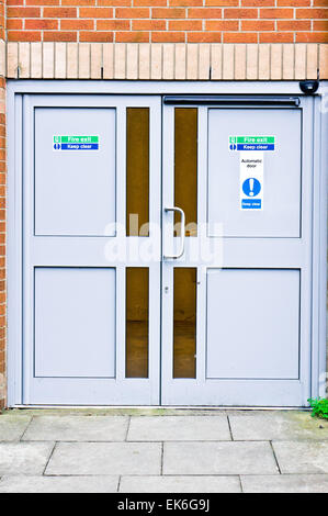 closed push bar to open emergency exit double doors in the uk selective ...