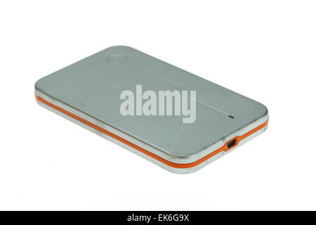 External hard disk drive isolated on white background Stock Photo