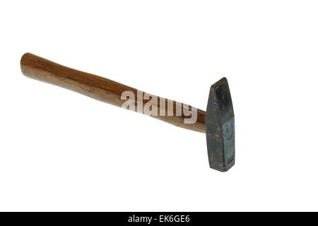 Old hammer isolated on white background Stock Photo