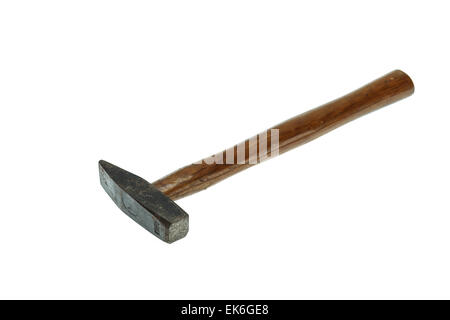 Old hammer isolated on white background Stock Photo