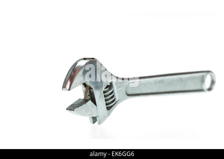 Adjustable wrench isolated on white background Stock Photo