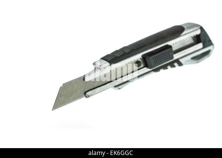 Box cutter knife isolated on white background Stock Photo