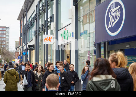 Altrincham George Street in the town centre shopping area Cheshire UK Stock Photo