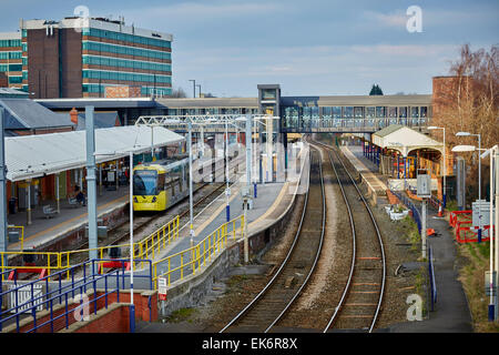Altrincham railway station and tram terminus in Cheshire UK