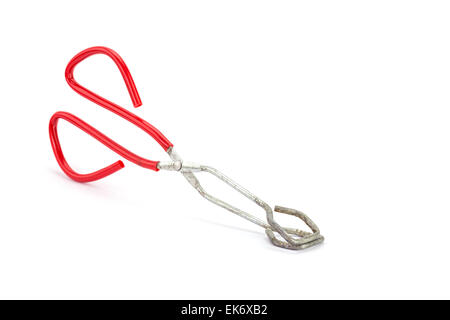 Serving kitchen Tongs isolated on White Background Stock Photo