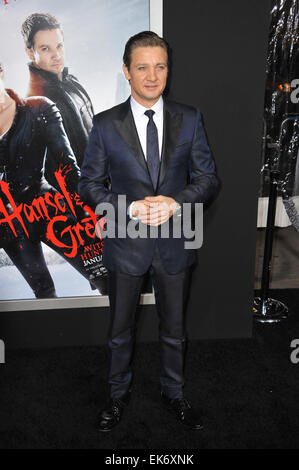 LOS ANGELES, CA - JANUARY 24, 2013: Jeremy Renner at the Los Angeles premiere of his new movie 'Hansel & Gretel: Witch Hunters' at Grauman's Chinese Theatre, Hollywood. Stock Photo