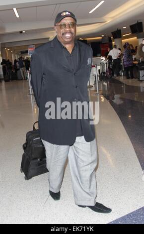 Actor and comedian J. Anthony Brown departs from LAX airport Featuring: Jay Anthony Brown Where: Hollywood, California, United States When: 03 Oct 2014 Stock Photo