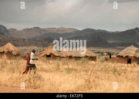 Landscape near Kapedo Village, Kaabong District - Karamoja, Uganda, East Africa Stock Photo