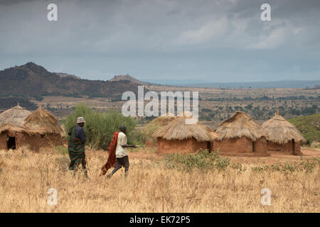 Landscape near Kapedo Village, Kaabong District - Karamoja, Uganda, East Africa Stock Photo