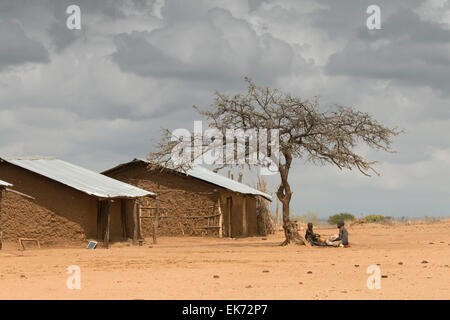 Landscape near Kapedo Village, Kaabong District - Karamoja, Uganda, East Africa Stock Photo