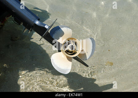 boat engine propeller Stock Photo