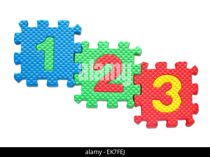 Number puzzles isolated Stock Photo