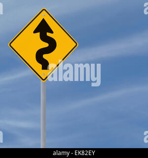 Winding Road Ahead Stock Photo