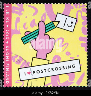 Finnish postage stamp Stock Photo