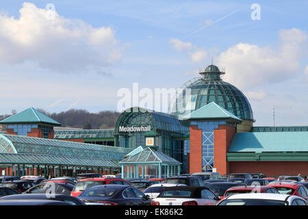 One of the entrances to Meadowhall shopping complex, Sheffield, South Yorkshire, England, UK. Stock Photo