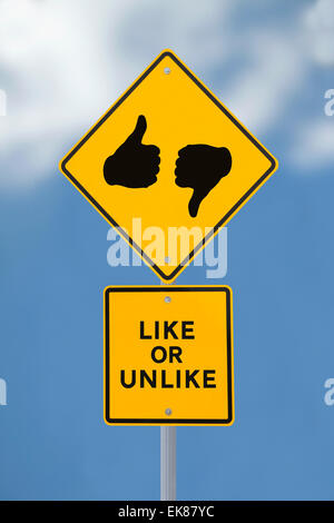 Unlike Some Unlike Road Sign Stock Photo - Alamy