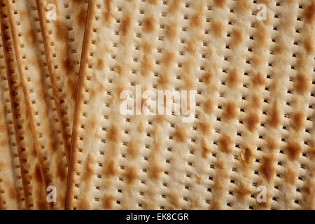 Matzo, the traditional cracker bread for the passover holidays Stock Photo