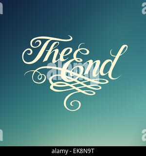 Beautiful movie ending typography 'The End' Stock Photo