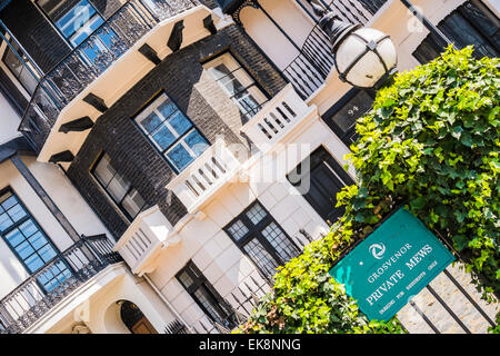 Grosvenor Mews Park Lane - London Stock Photo