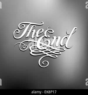 Beautiful movie ending typography 'The End' Stock Photo