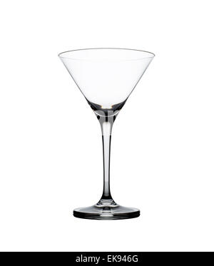 Empty martini glass isolated on the white . Stock Photo