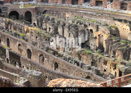 Undergrounds of Colosseum arena in Rome, Italy Stock Photo