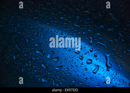water droplets on a colored background Stock Photo