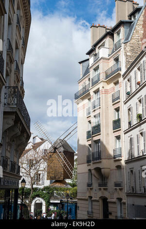 Moulin de la Galette in Montmartre, Paris France EU Stock Photo