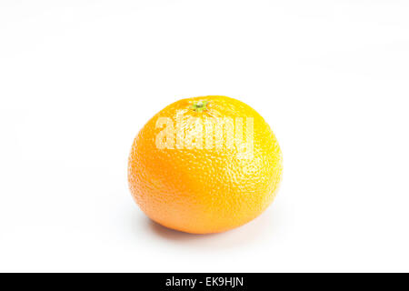 a big orange tangerine isolated on white Stock Photo