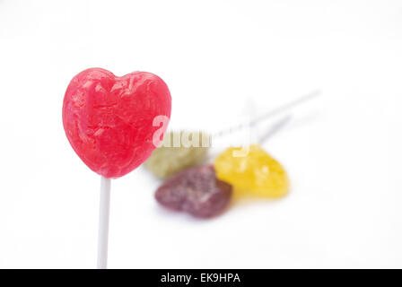 Heart Lollipop Candy Stock Photo