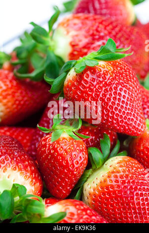 background of red big juicy ripe strawberry and flower Stock Photo - Alamy