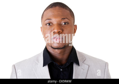 Afro american confident businessman portrait. Stock Photo