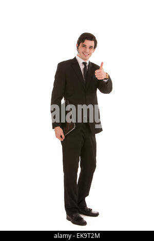 Happy businessman giving a thumbs up Stock Photo