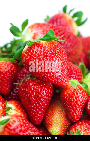 background of red big juicy ripe strawberry and flower Stock Photo - Alamy