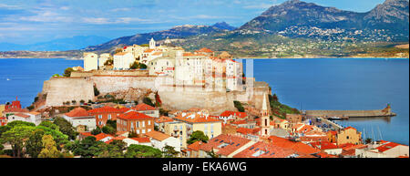 panoramic view of Calvi. Corsica Stock Photo