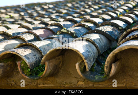 Tiled roof in Cordoba old building, Andalusia, Spain Stock Photo