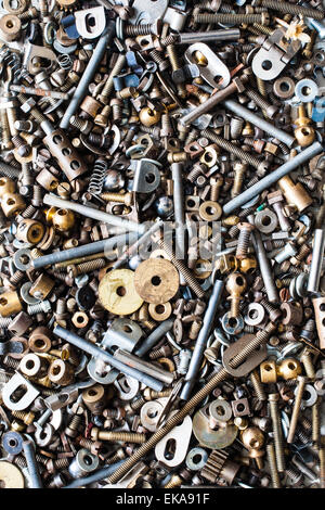 Nuts, Bolts, Washers, Etc, In Close Up Stock Photo